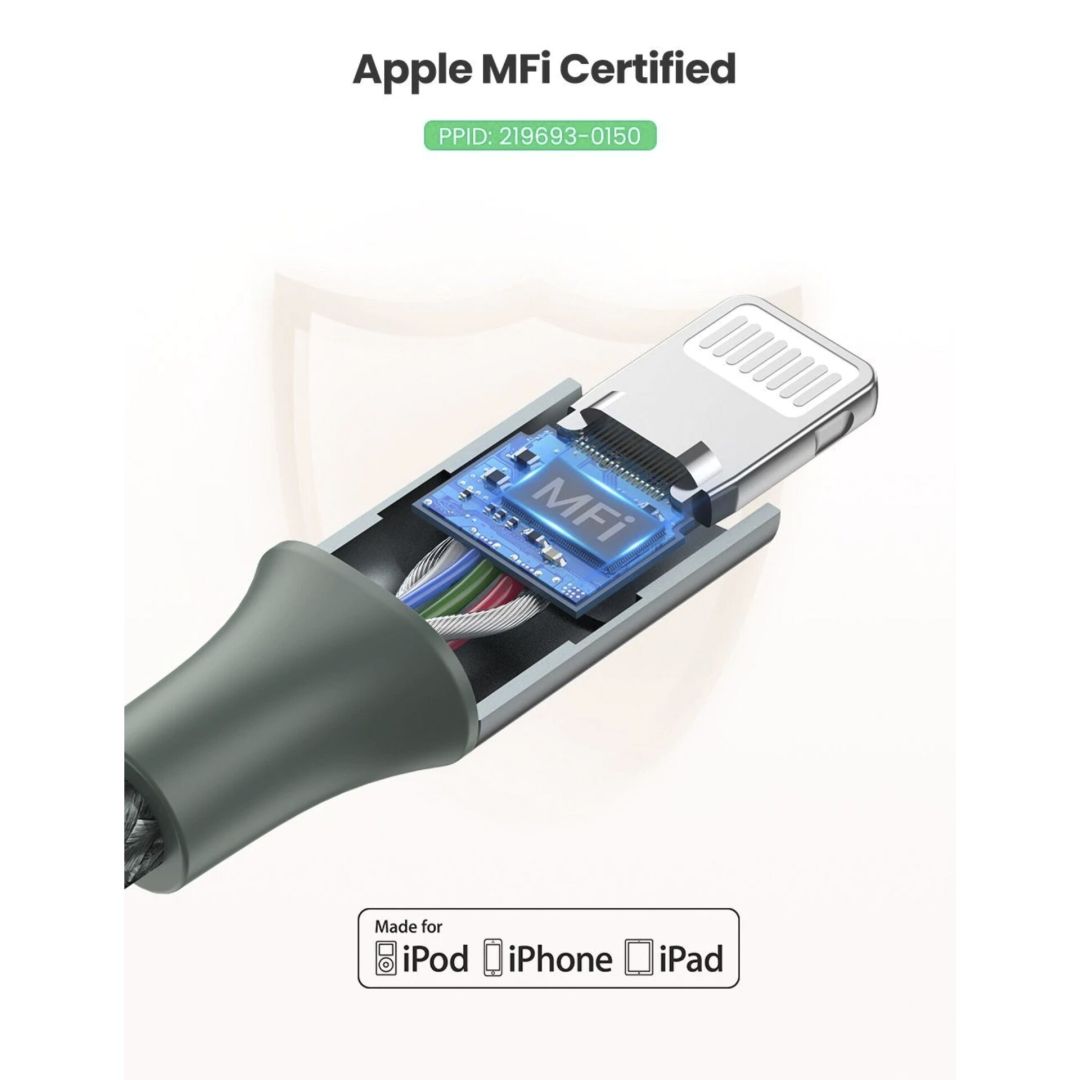 UGREEN Lightning to Type-C Cable 1m Black