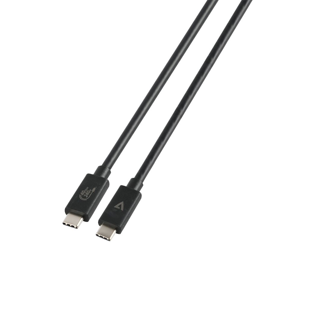 V7 USB 40Gbps 240W USB Type-C Cable 1,2m Black