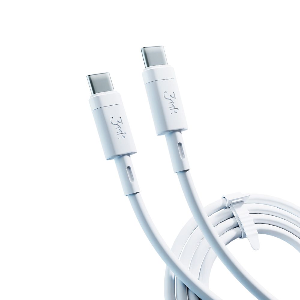 3mk Hyper Szilikon kábel Type-C - Type-C 60W 3A 1m White