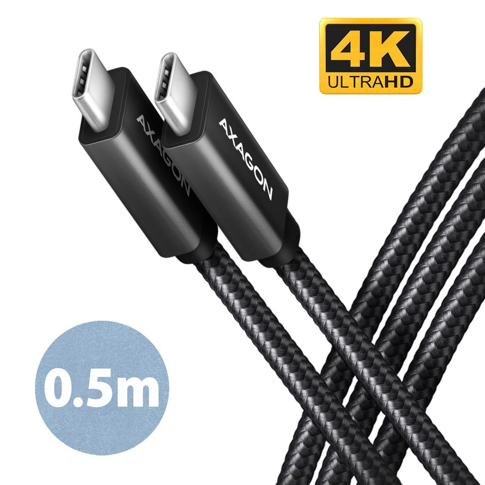 AXAGON BUCM32-CM05AB Speed+ USB-C <> USB 20Gbps cable 0,5m Black