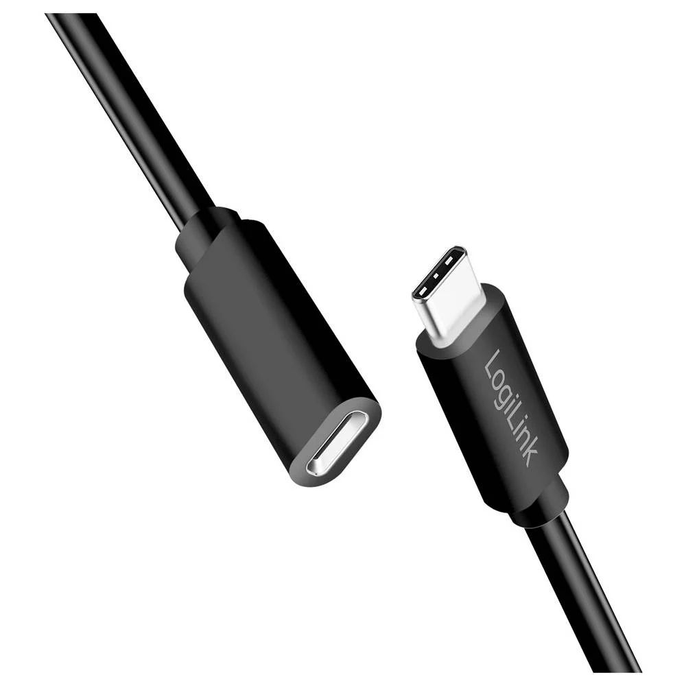 Logilink USB 2.0 Type-C kábel C/M-USB-C/F PD 2m Black