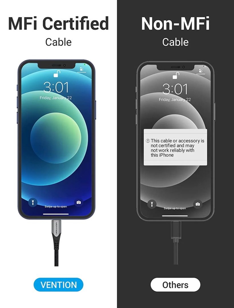 Vention USB 2.0 C to Lightning Cable Aluminum Alloy Type 2m Black