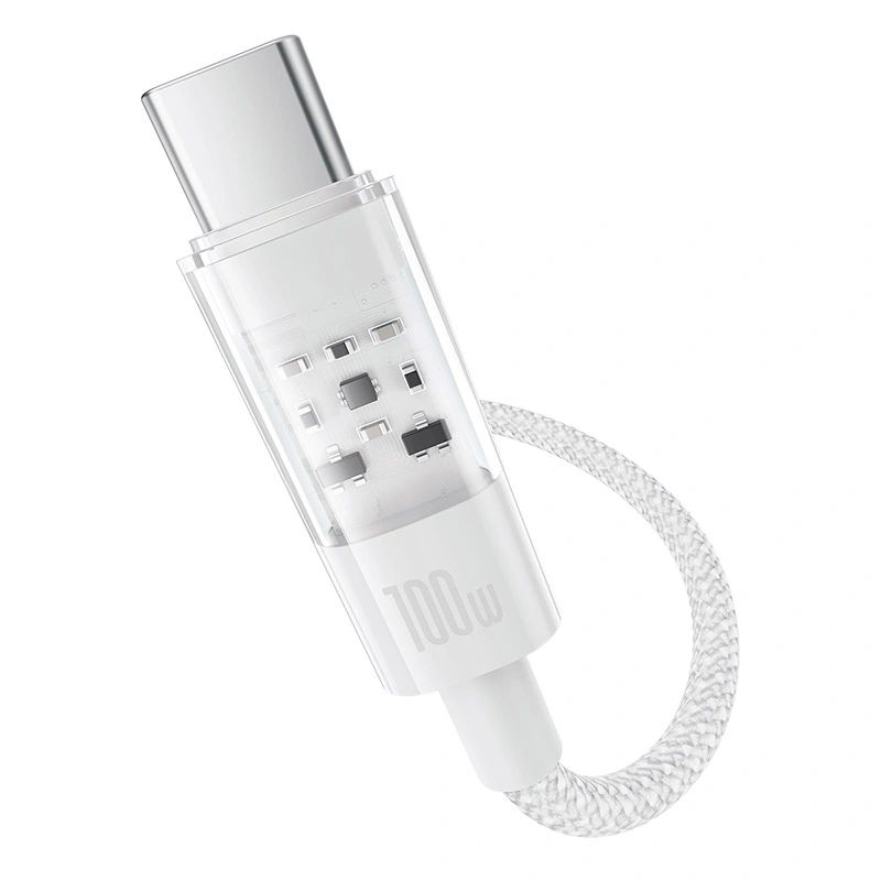 Baseus Gem USB to Type-C 100W Fast-Charging Data Cable 2m White