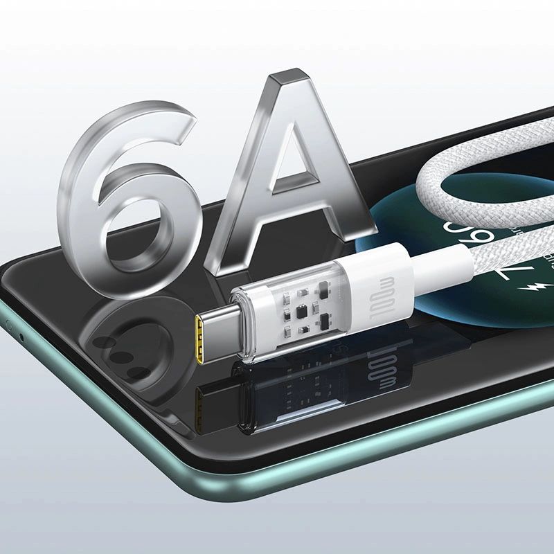 Baseus Gem USB to Type-C 100W Fast-Charging Data Cable 2m White