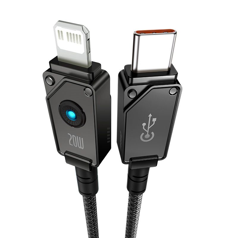 Baseus Unbreakable Series Fast Charging Data Cable Type-C to Lightning 20W Cluster 1m Black