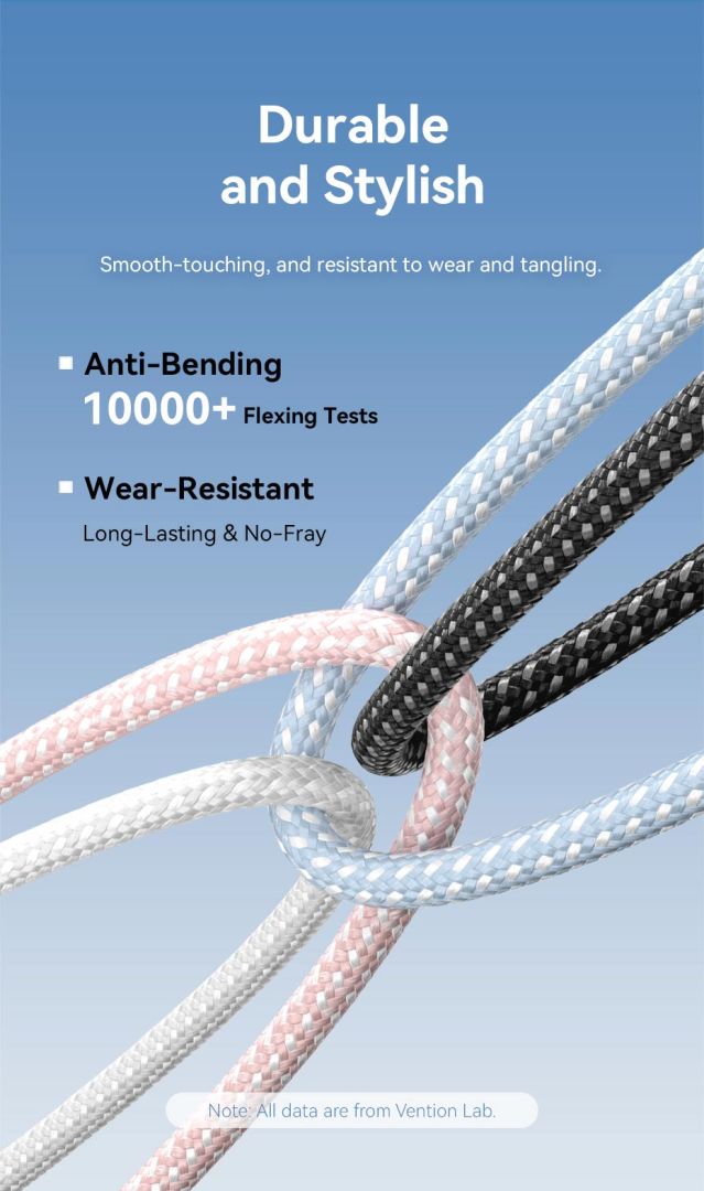 Vention USB 2.0 A Male to C Male 3A Aluminum Alloy Type cable 1m Pink