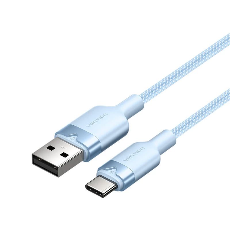 Vention Vention USB 2.0 A Male to C Male 3A Aluminum Alloy Type cable 2m Blue