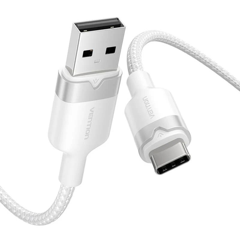 Vention USB 2.0 A Male to C Male 3A Aluminum Alloy Type cable 2m White
