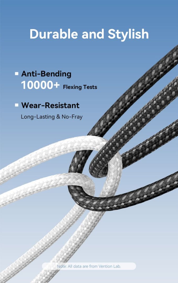 Vention USB 2.0 A Male to C Male 6A Aluminum Alloy Type cable 2m White