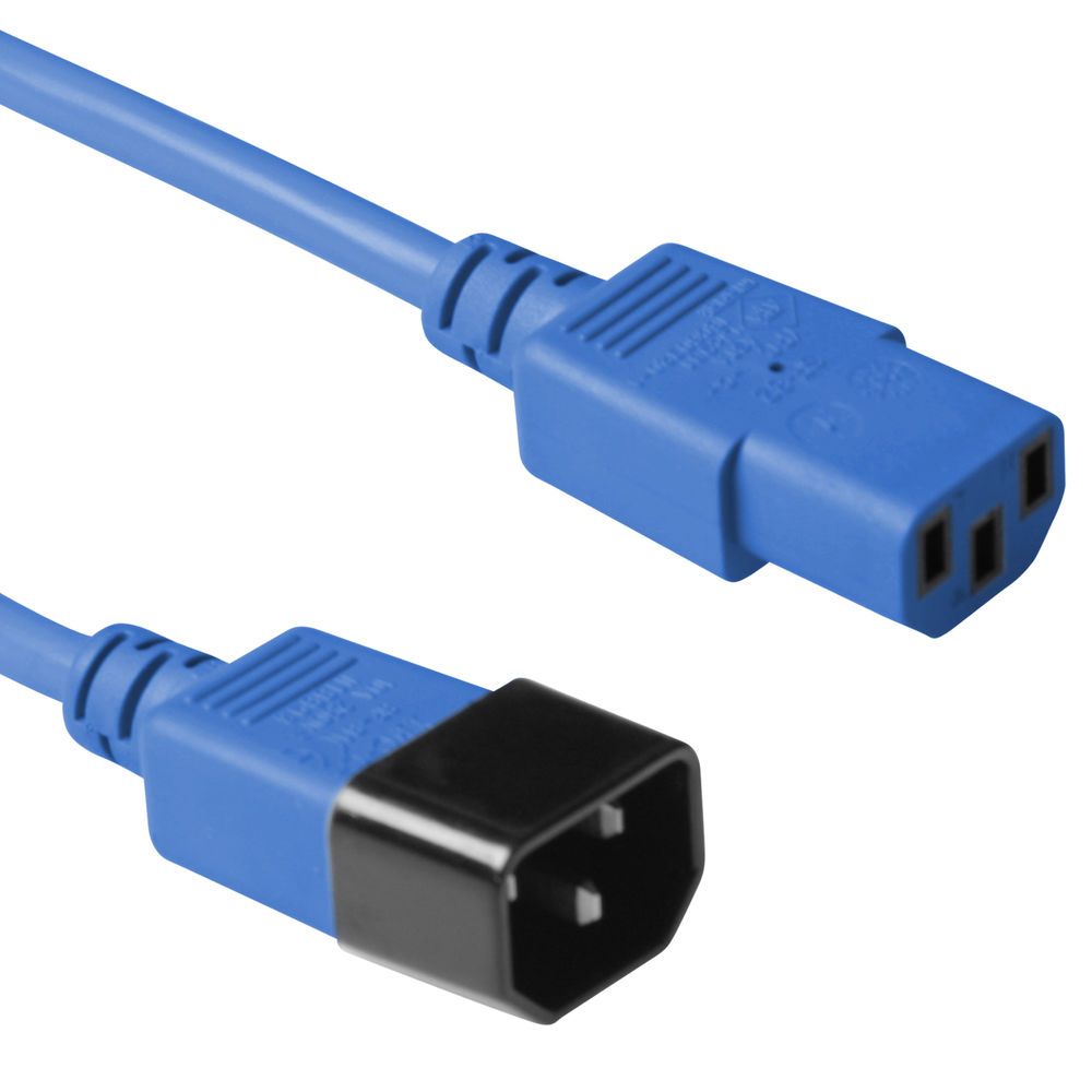 ACT Powercord C13 - C14 1,2m Blue