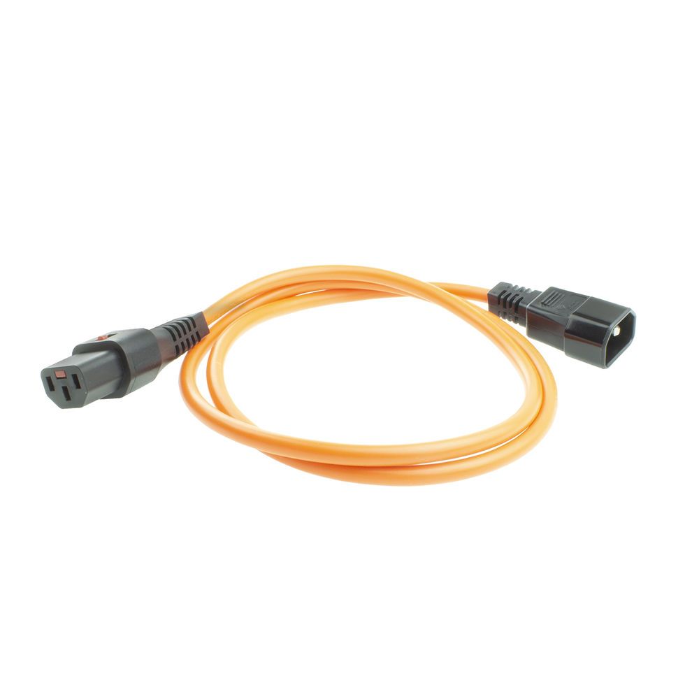 ACT Powercord C13 IEC Lock - C14 2m Orange