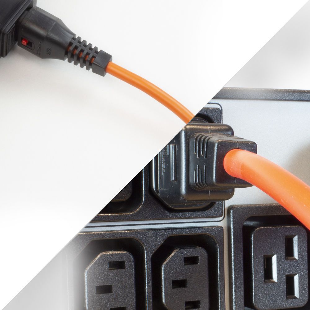 ACT Powercord C13 IEC Lock - C14 2m Orange