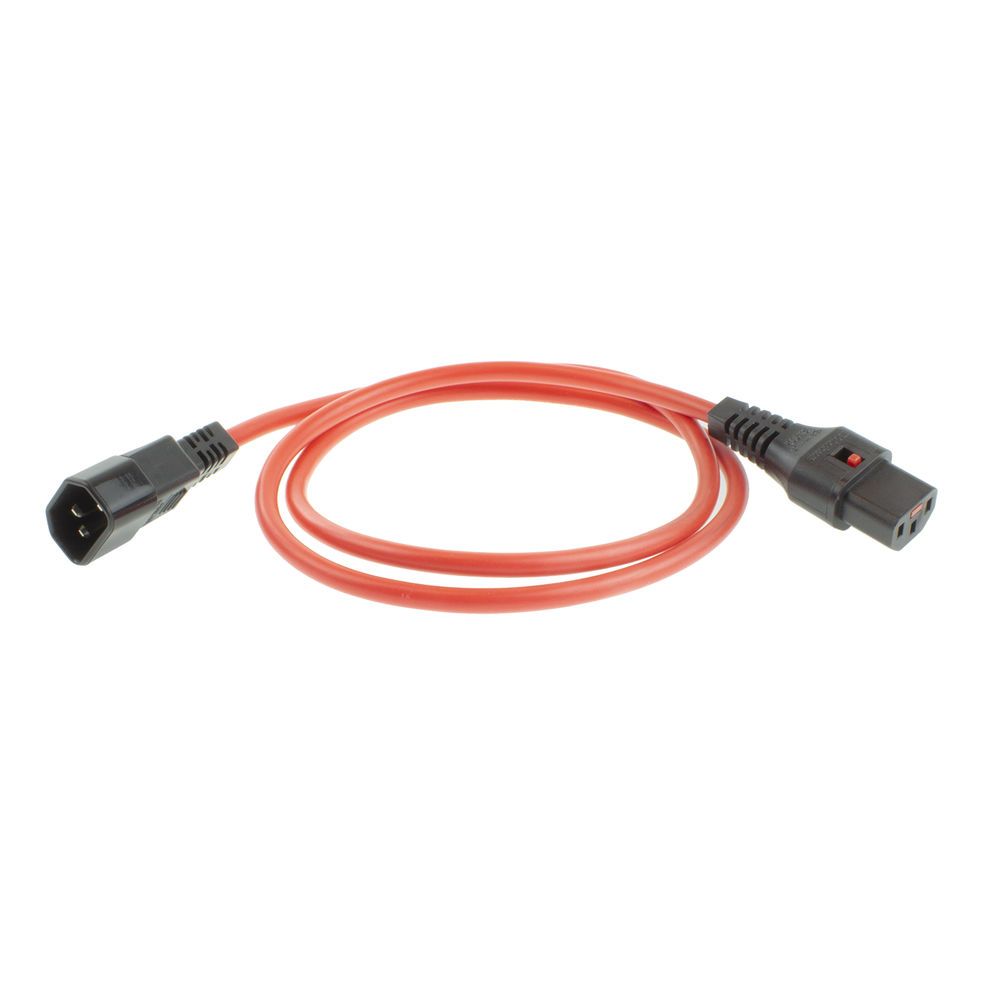 ACT Powercord C13 IEC Lock - C14 2m Red