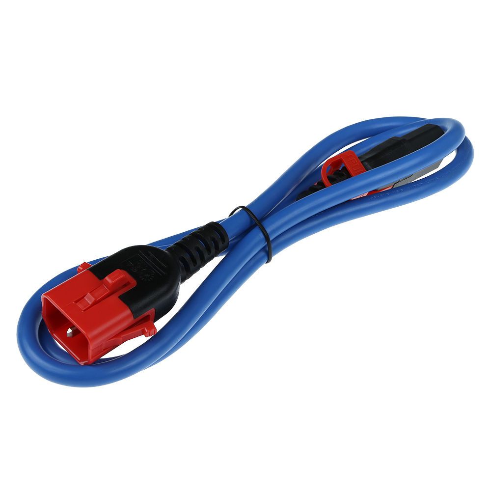 ACT Powercord C13 IEC Lock+ - C14 IEC Lock Dual Locking 3m Blue