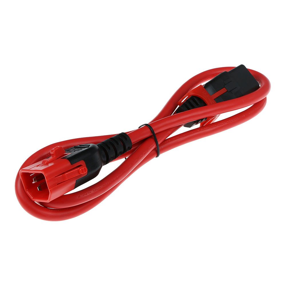 ACT Powercord C13 IEC Lock+ - C14 IEC Lock Dual Locking 3m Red