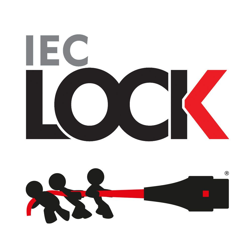 ACT Powercord C13 IEC Lock+ - C14 IEC Lock Dual Locking 0,5m White