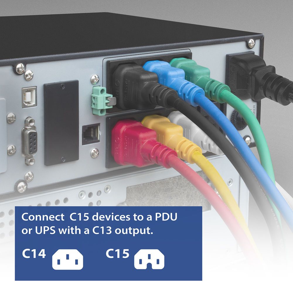 ACT Powercord C14 - C15 0,6m Blue