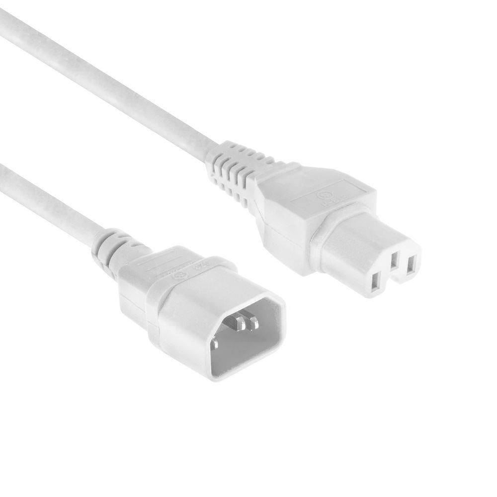 ACT Powercord C14 - C15 0,6m White