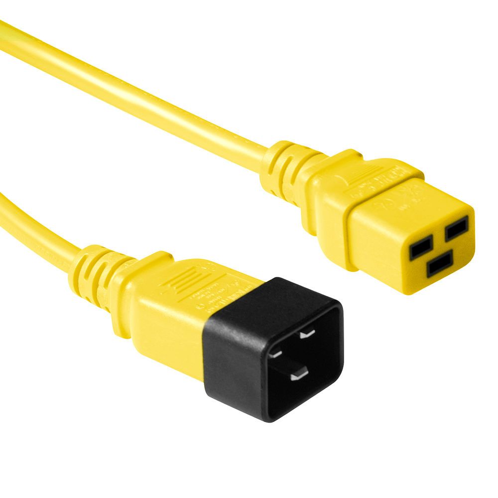 ACT Powercord C19 - C20 0,6m Yellow