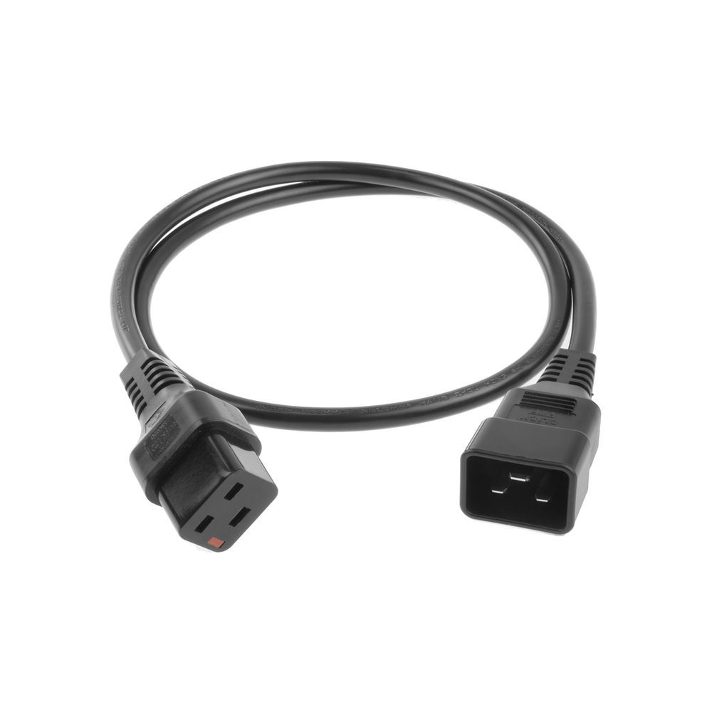 ACT Powercord C19 IEC Lock - C20 1m Black