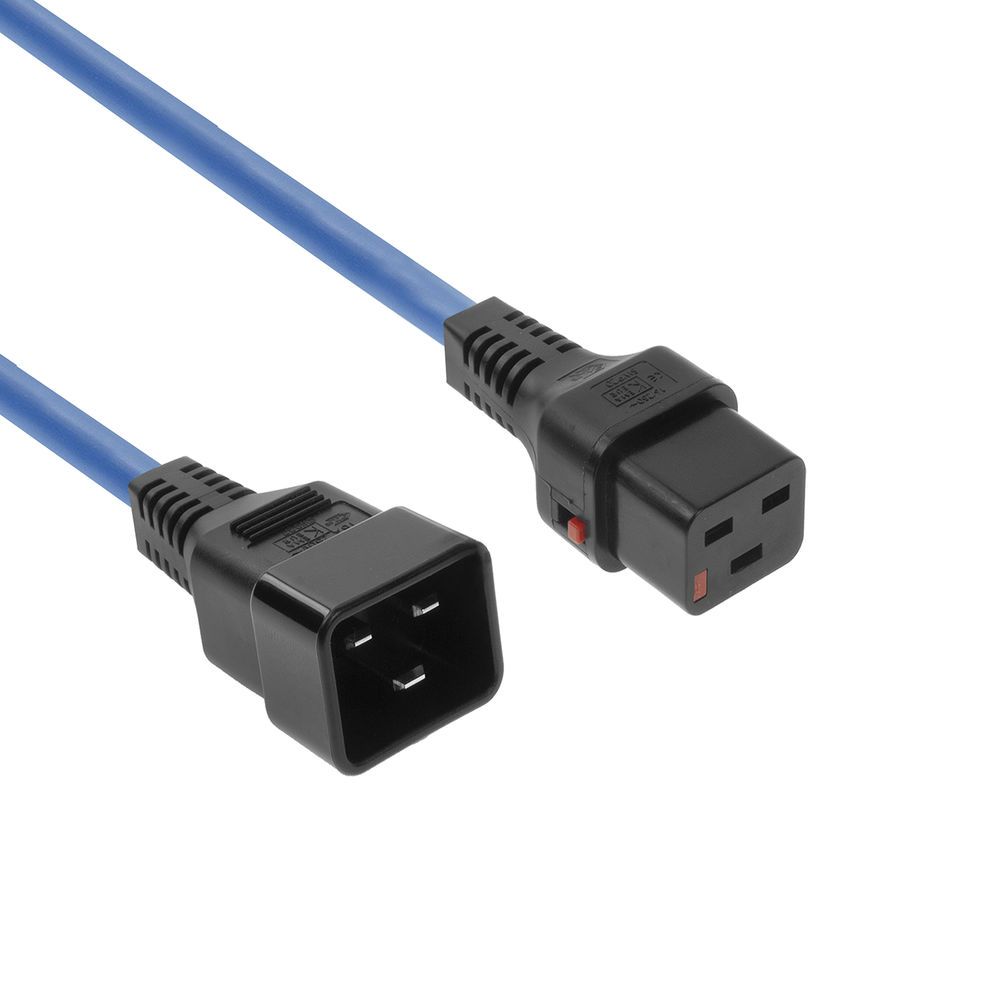 ACT Powercord C19 IEC Lock - C20 2m Blue