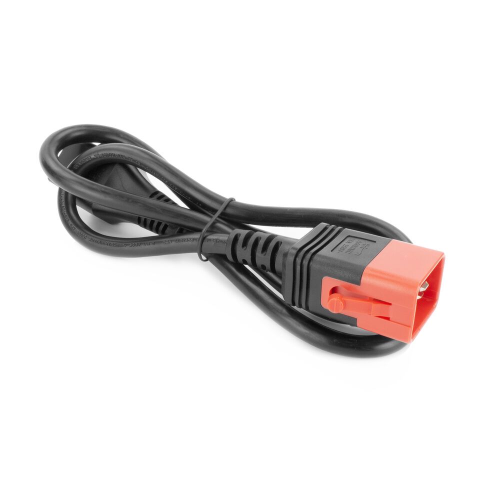 ACT Powercord C19 IEC Lock - C20 IEC Lock Dual Locking 1m Black