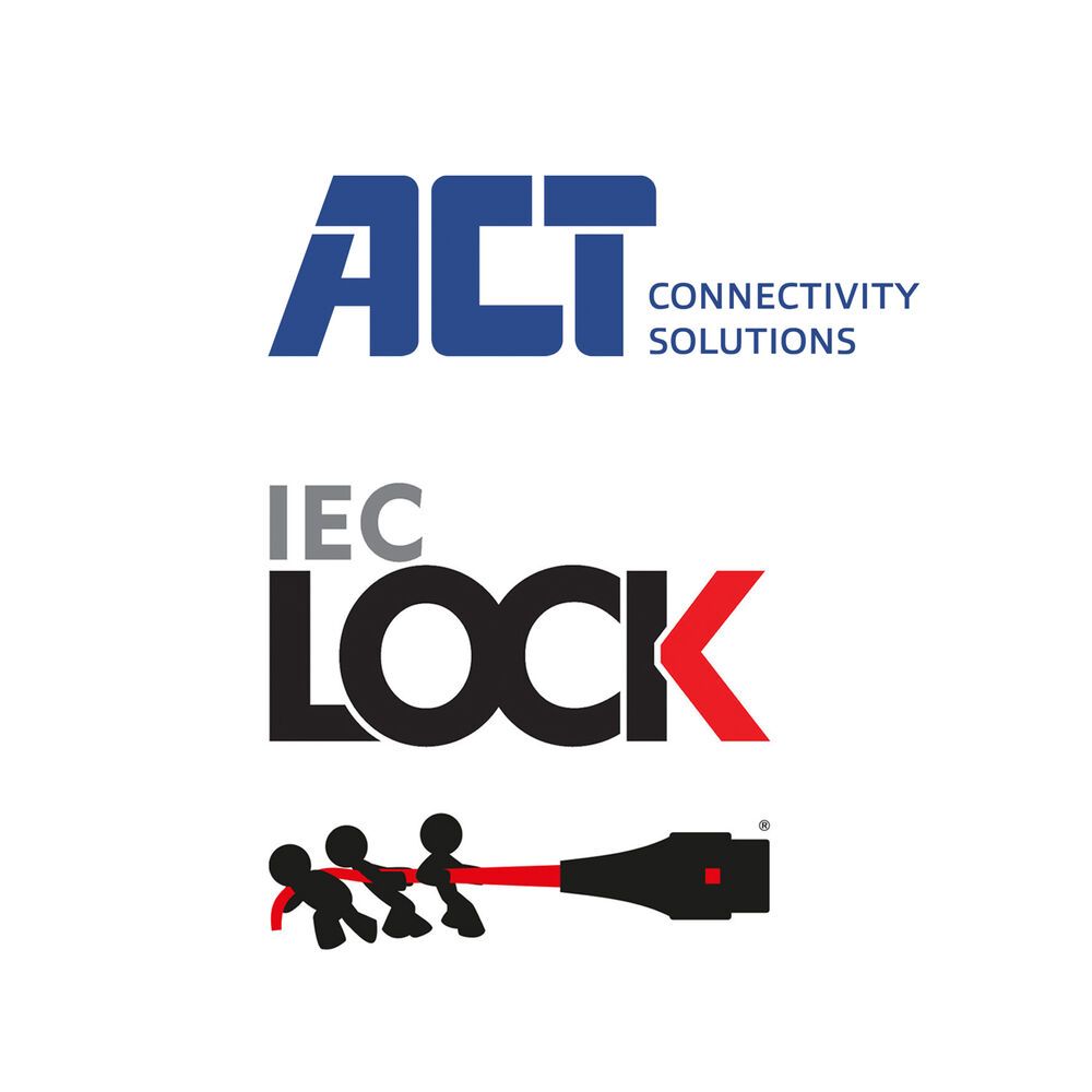 ACT Powercord C19 IEC Lock - C20 IEC Lock Dual Locking 3m Blue