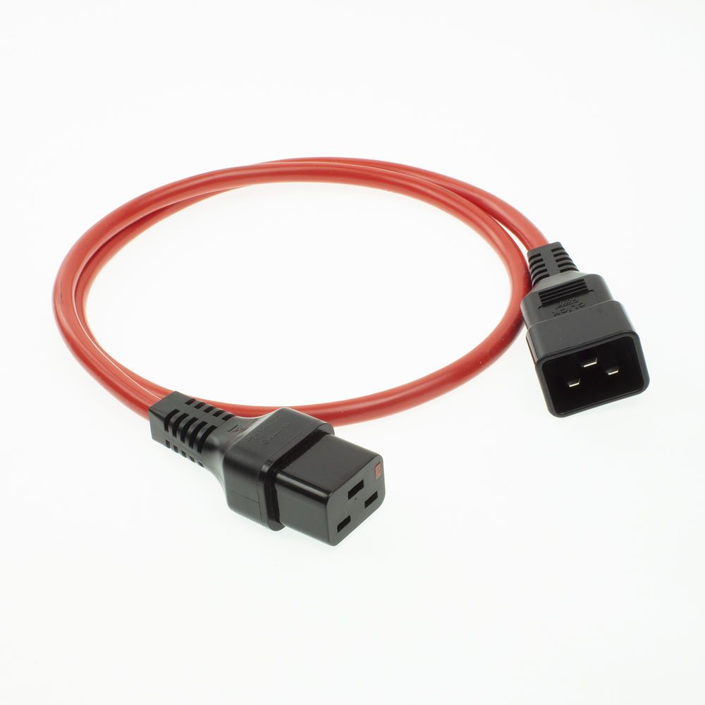 ACT Powercord C19 IEC Lock - C20 1m Red