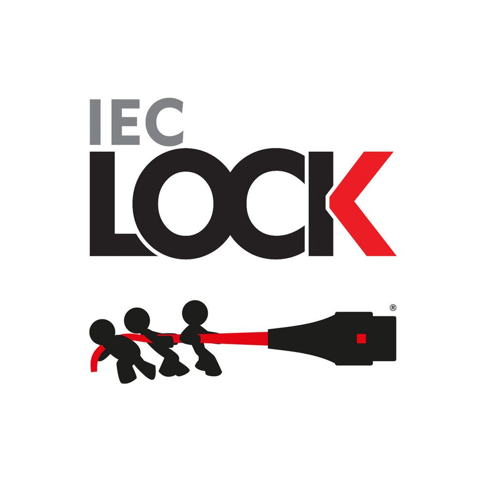 ACT Powercord C19 IEC Lock - open end 2m Black 5-Pack