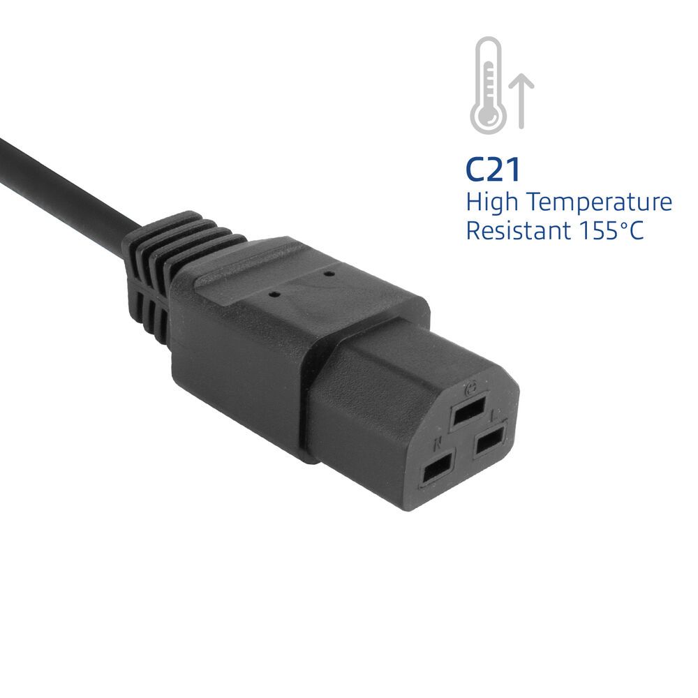 ACT Powercord C20 - C21 1m Black