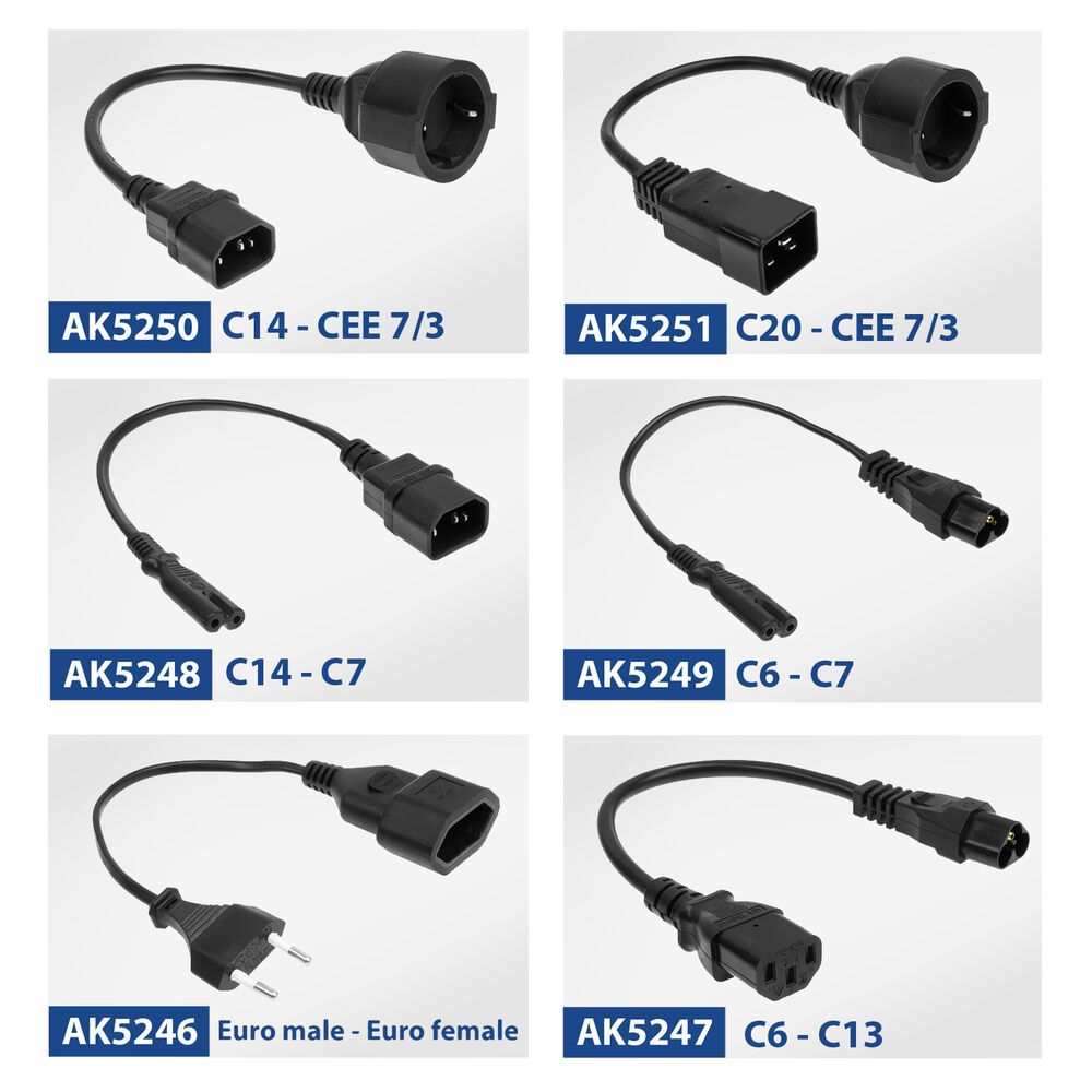 ACT Powercord C6 - C7 0,2m Black