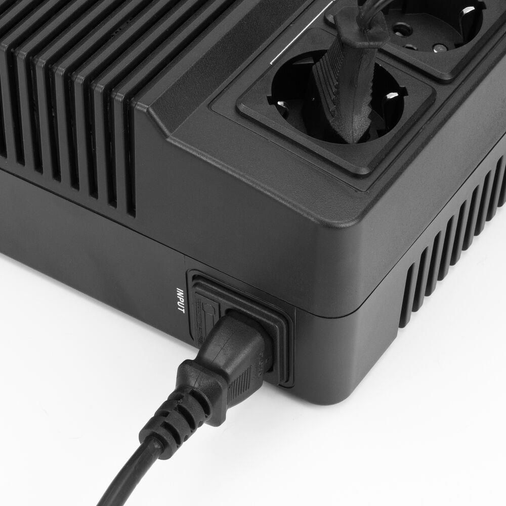 ACT Powercord mains connector Schuko CEE 7/7 male (angled) - C13 IEC 60320 1,5m Black