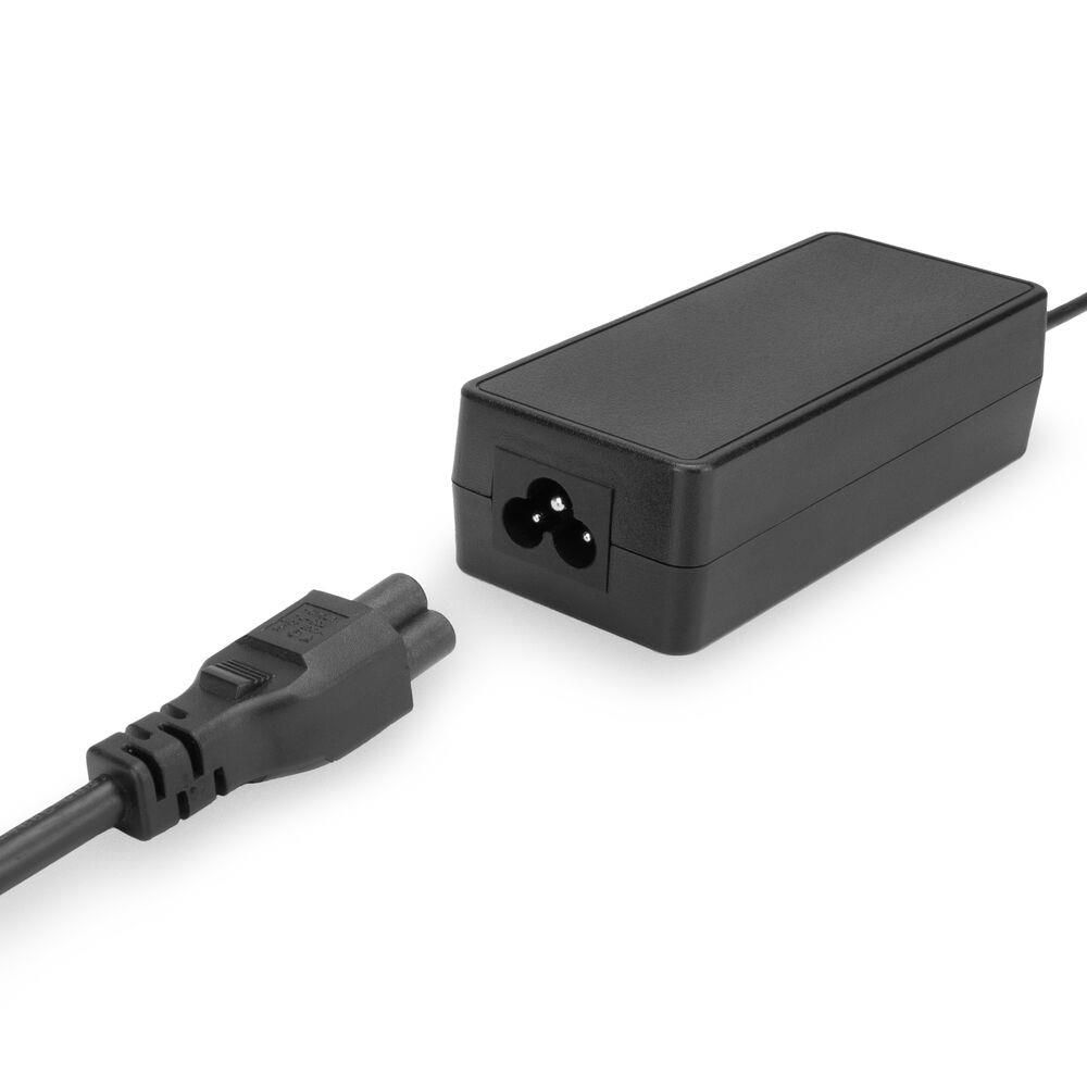 ACT Powercord mains connector Schuko CEE 7/7 male (angled) - C5 IEC 60320 1m Black
