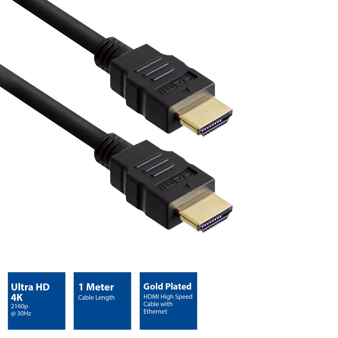 Eminent HDMI 4K High Speed cable v1.4 HDMI-A male - HDMI-A male 1m Black
