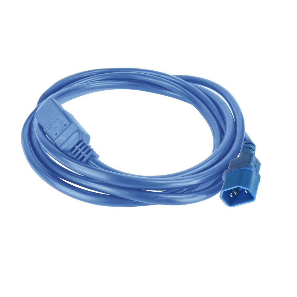 ACT Powercord C14 male- C21 famale 2m Blue