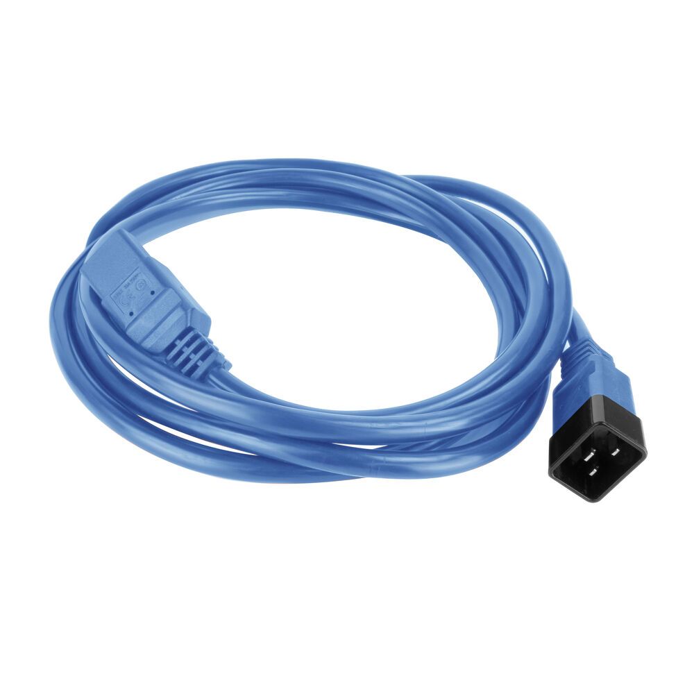 ACT Powercord C20 male - C21 famale 2m Blue