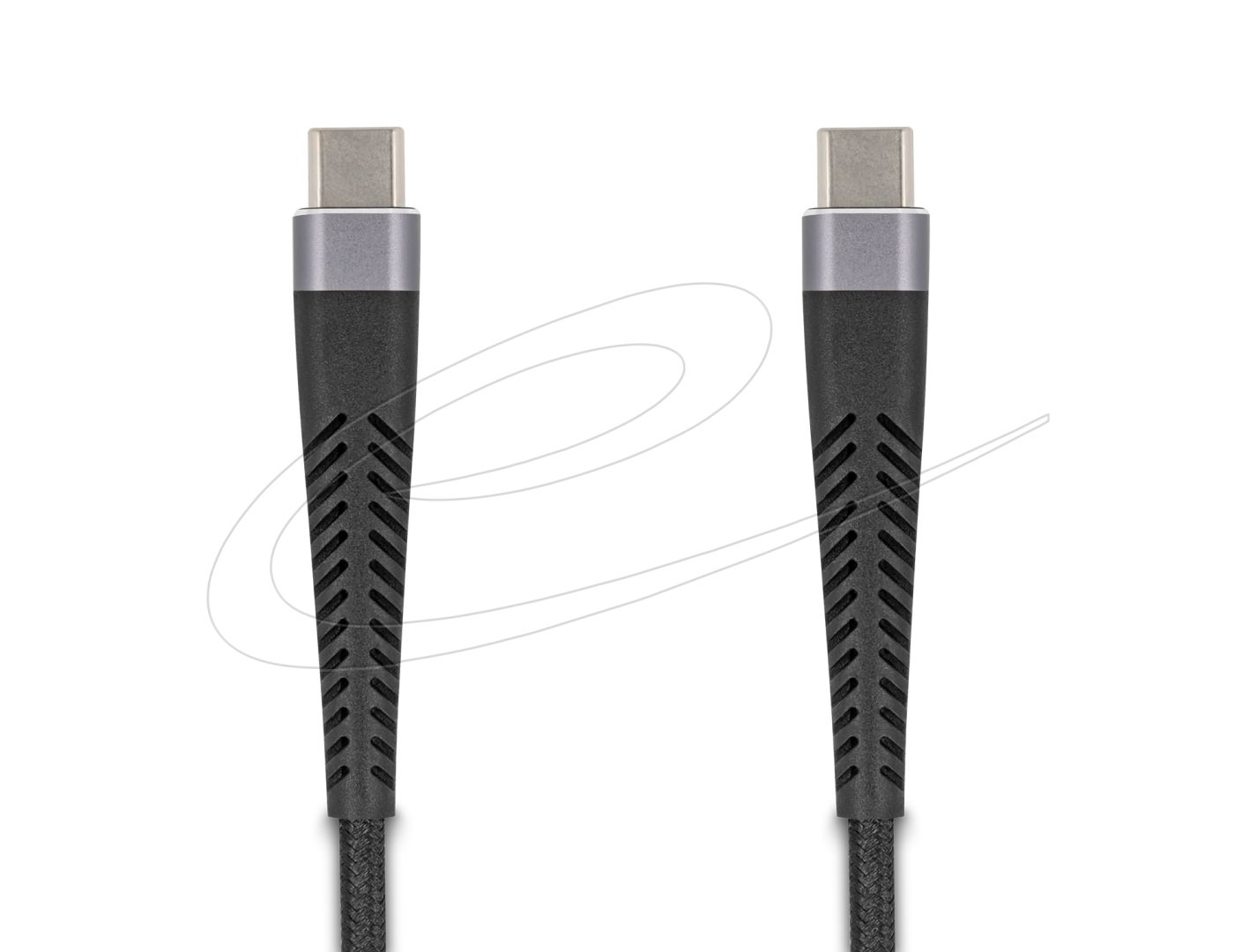 DeLock USB 2.0 Cable USB Type-C male to male with extended bend protection 60W 3m Black