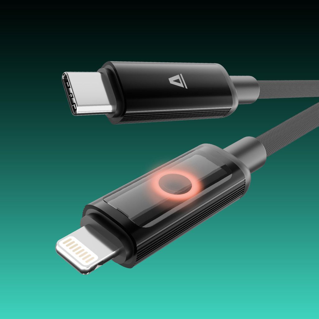 Avax CB650 PULSEY USB-C - Lightning 0,5m Grey