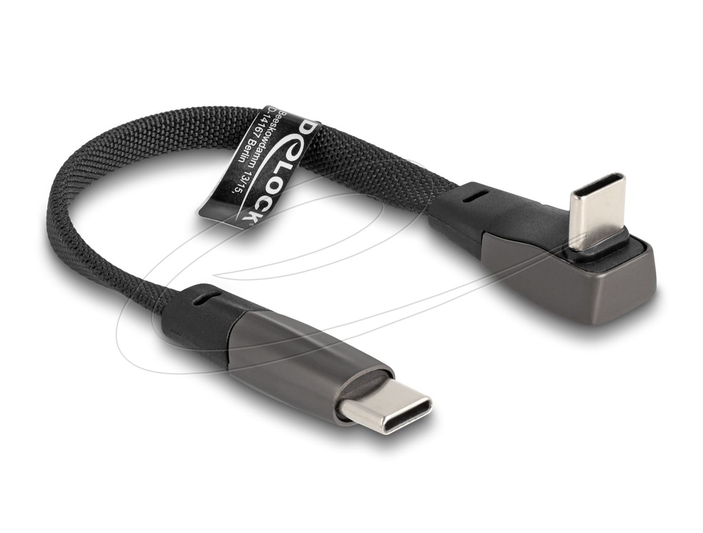 DeLock USB 2.0 USB Type-C male to USB Type-C male 0,14m Black