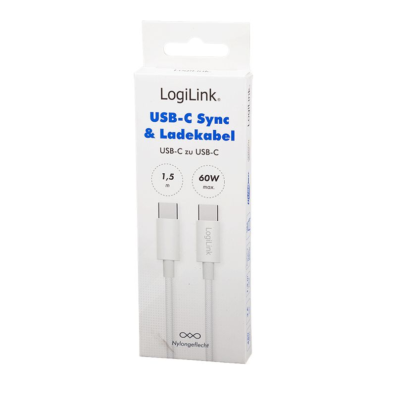 Logilink USB 2.0 Type-C male/male Cable 1m White