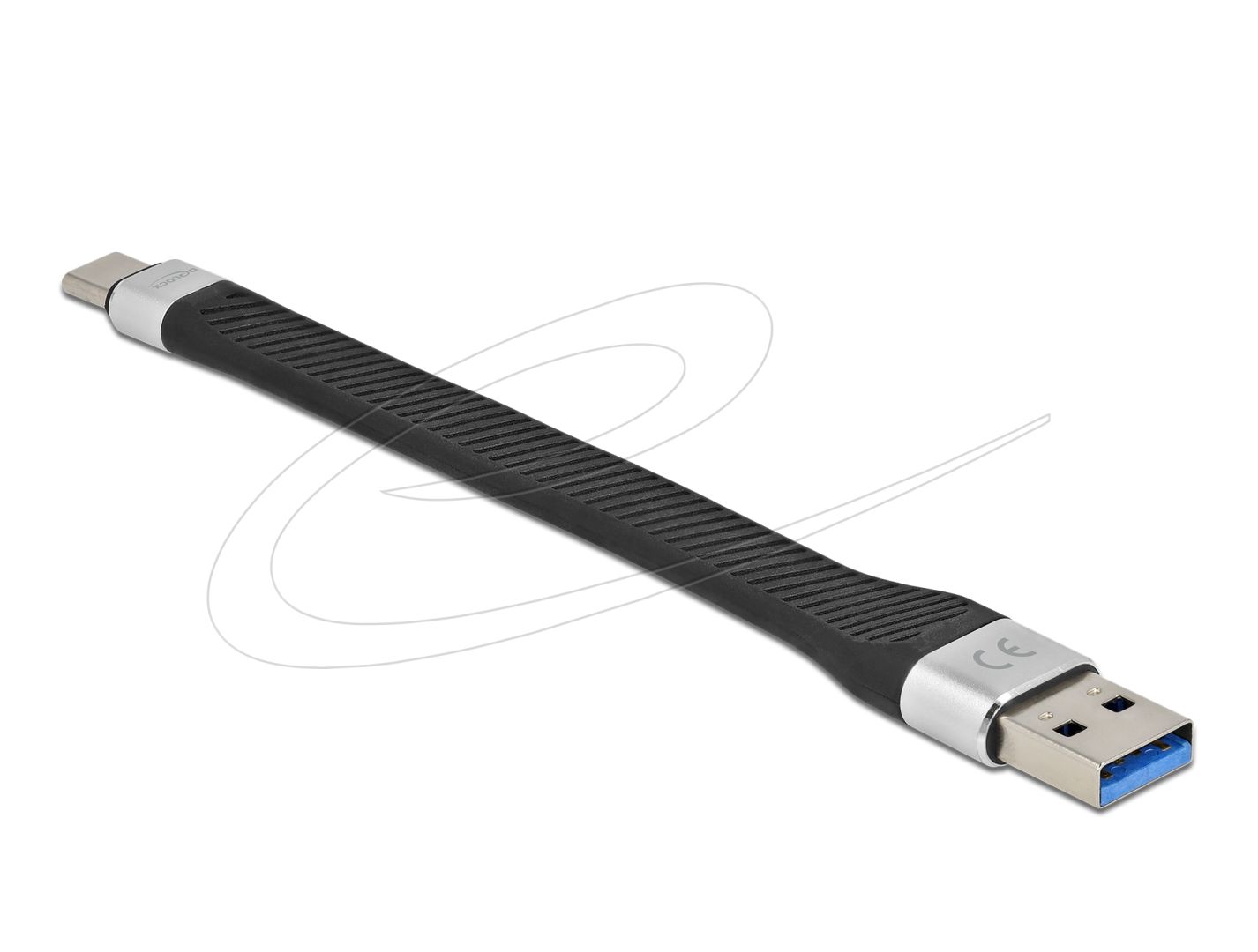 DeLock USB 3.2 USB A to USB Type-C 0,14m Black