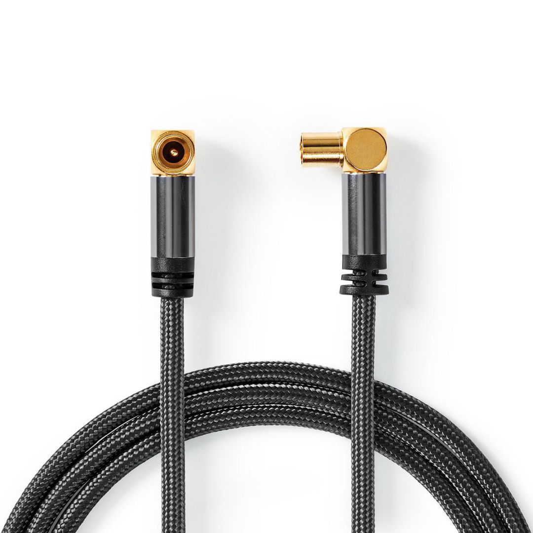 Nedis IEC (Coax) Male - IEC (Coax) Female Cable 5m Gun Metal Grey