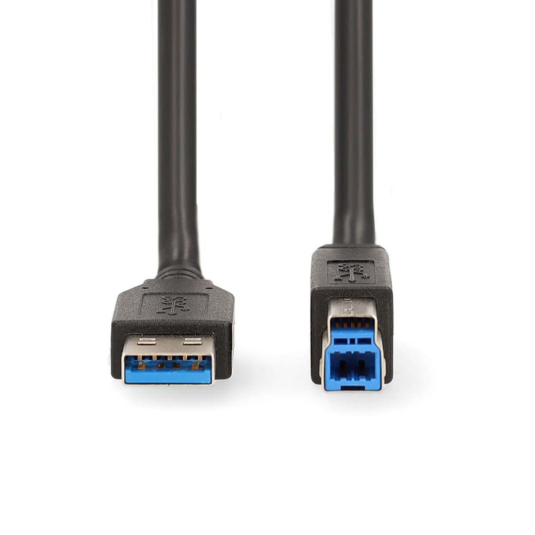 Nedis USB 3.2 Gen 1 USB-A Male USB-B Male 5 Gbps USB Cable 2m Black