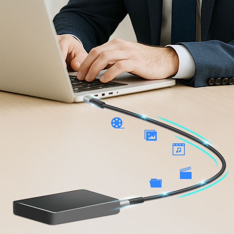 Logilink 3.2 Gen2 Type-C cable C/M  to C/M 100W 4K LED metal 1,5m Black