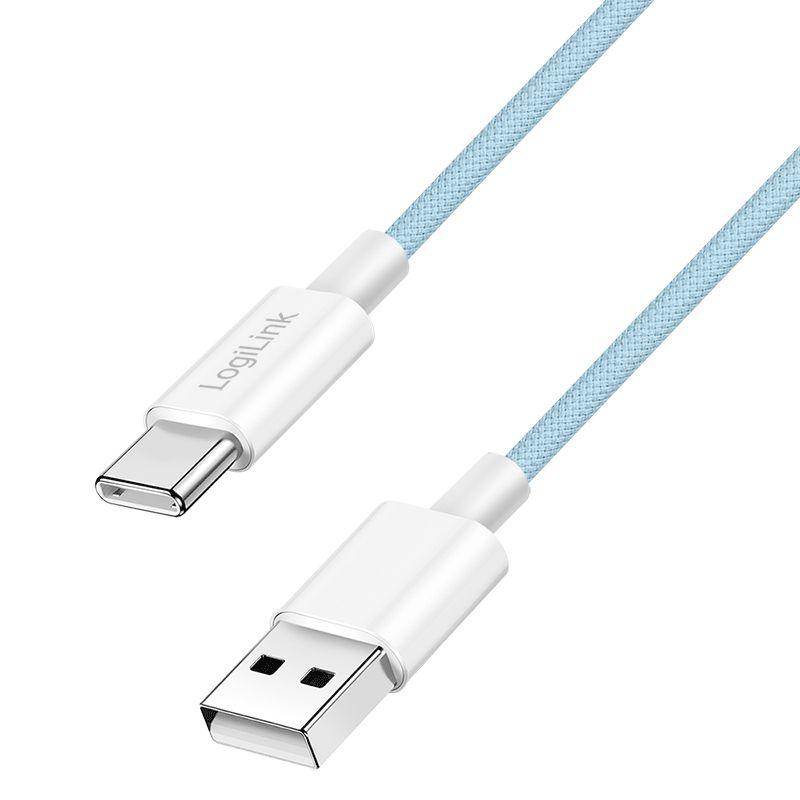 Logilink USB 2.0 Type-C C/M to A/M 60W cable 1,5m Blue