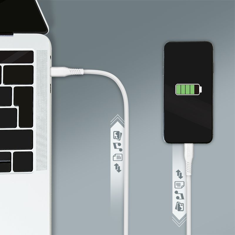 Logilink USB 2.0 Type-C C/M to C/M 60W cable 0,3m White
