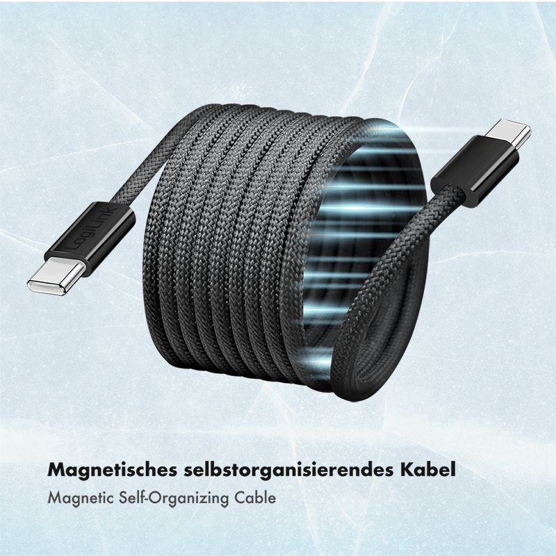 Logilink USB 2.0 Type-C C/M to C/M 100W cable 1,5m Black