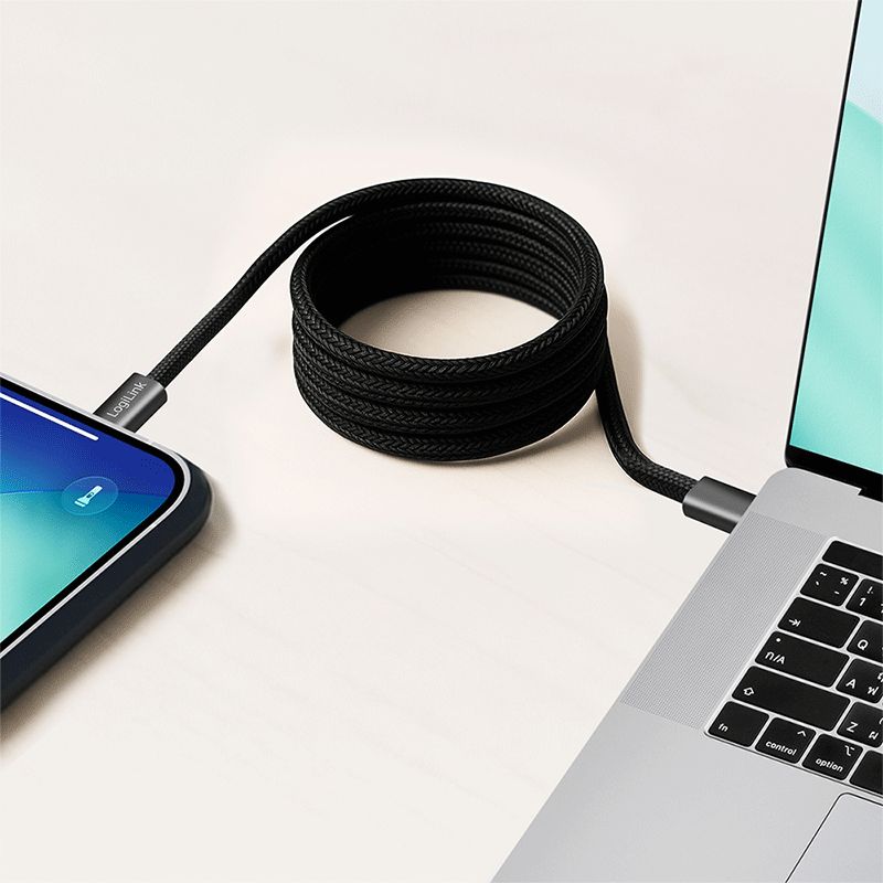 Logilink USB 2.0 Type-C C/M to C/M 100W cable 1,5m Black