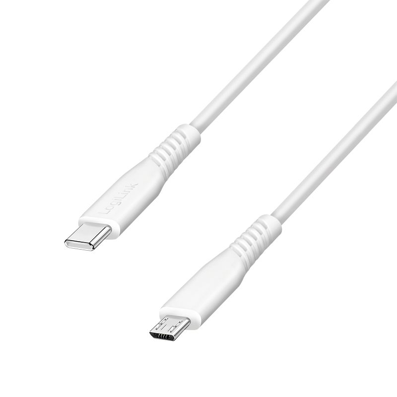 Logilink USB 2.0 Type-C C/M to micro USB/M 12W cable 1m White