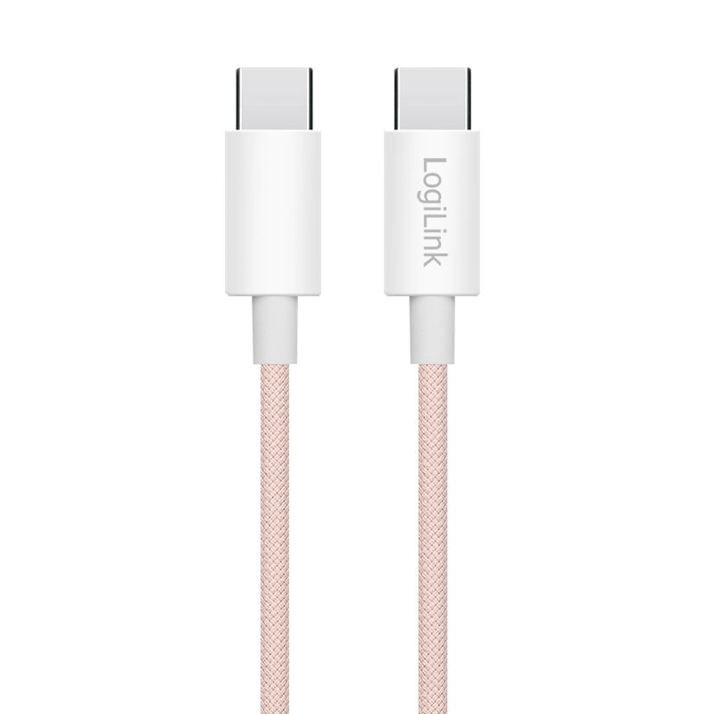 Logilink Logilink USB 2.0 Type-C C/M to C/M 60W cable 0,5m Pink